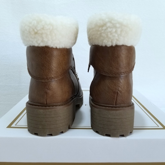 NWT Unionbay Brown Sherpa Ankle Boots Lace_up - Picture 6 of 9